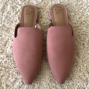 Never been Worn! PINK SUEDE MULES